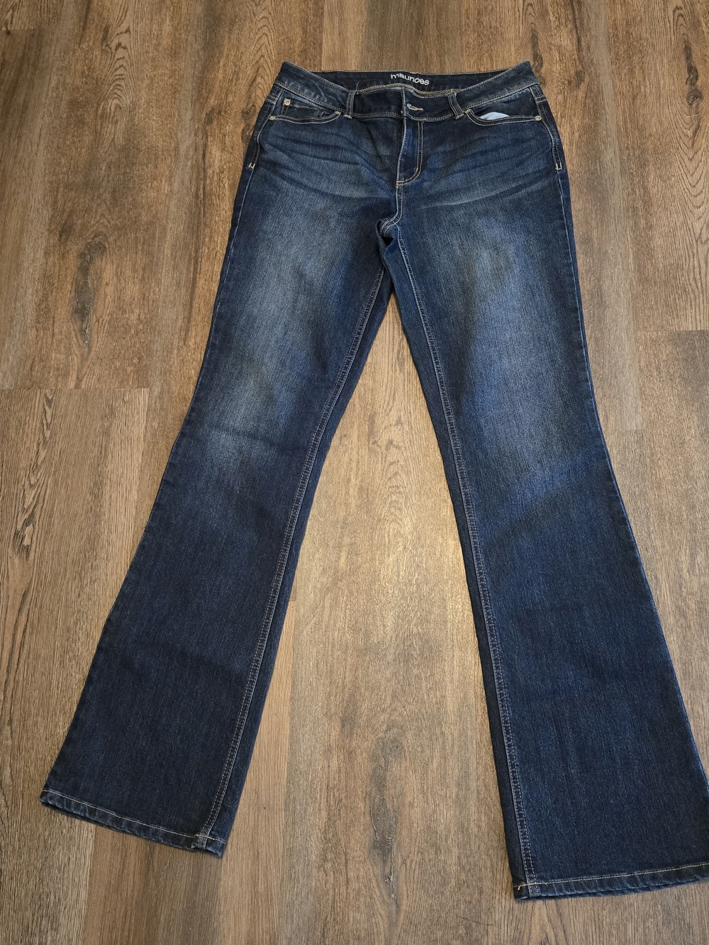 Maurices Women's Dark Blue Flared Jeans